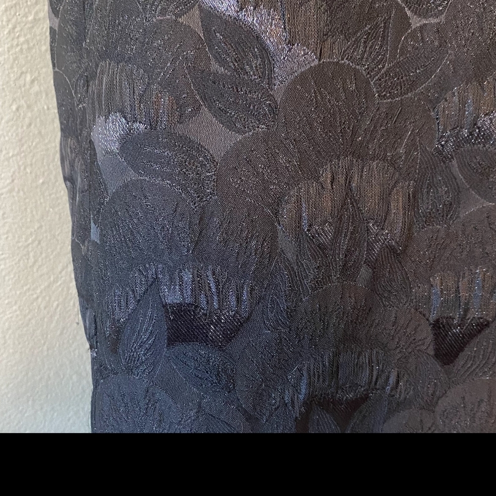 Trina Turk Black Strapless Floral Shimmer Print Pencil Dress Size 6 - Picture 2 of 6